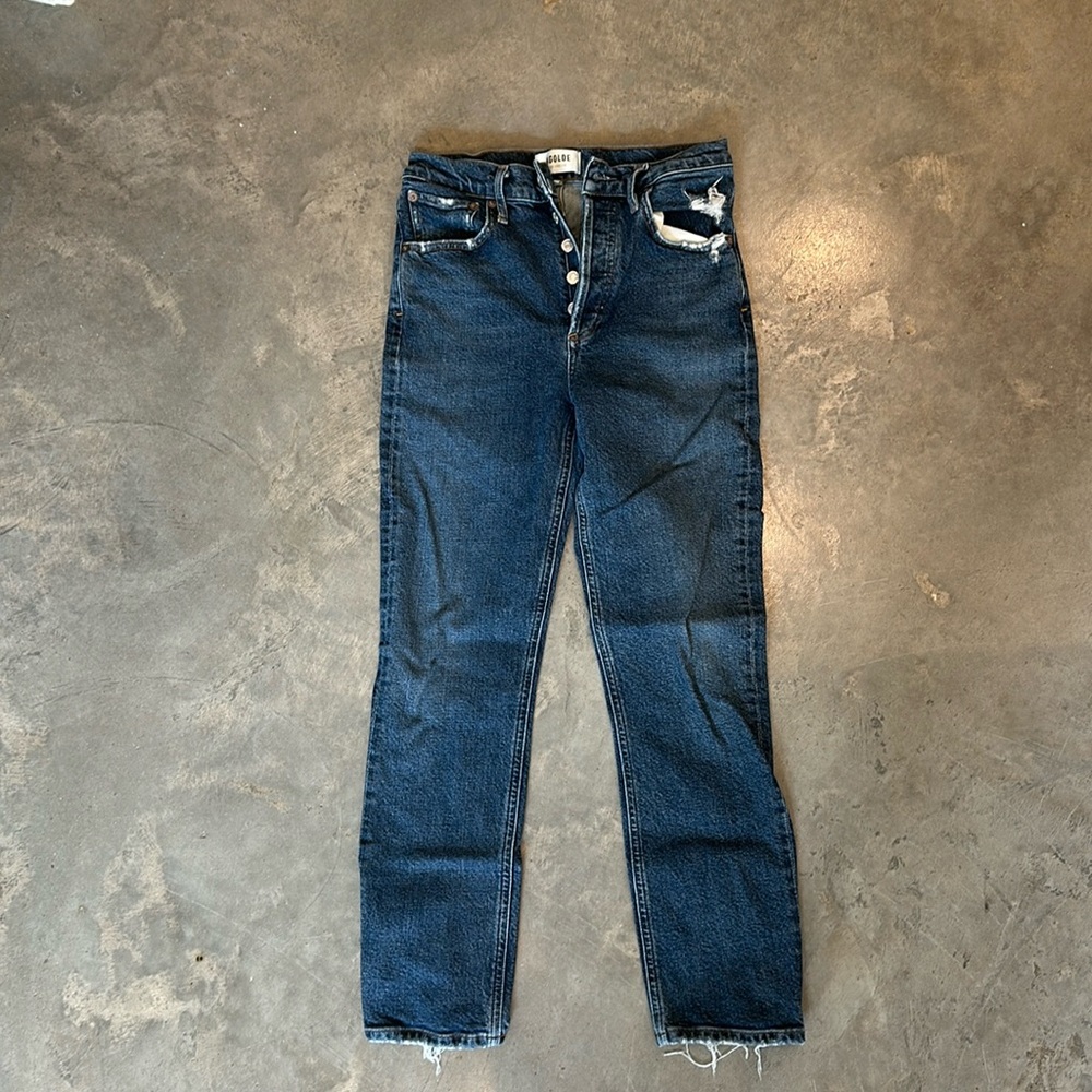 AGOLDE RILEY CROPPED JEANS